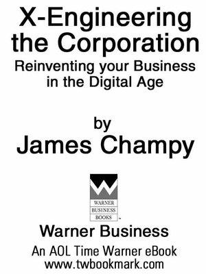 cover image of X-Engineering the Corporation